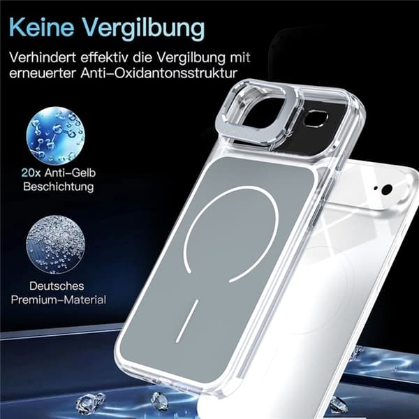 Mobilskal till iPhone Air MagSafe Lens Kickstand TPU + PC - Grå Grå