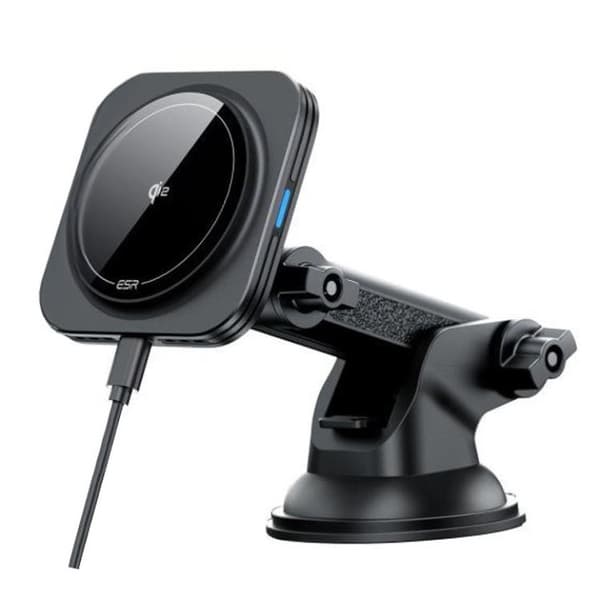 ESR Qi2 15W Magsafe Instrumentbräda Bilhållare Trådlös laddare Black