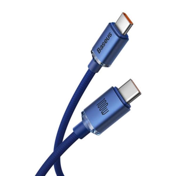 Baseus USB-C till USB-C 100W 1.2m - Blå Blue