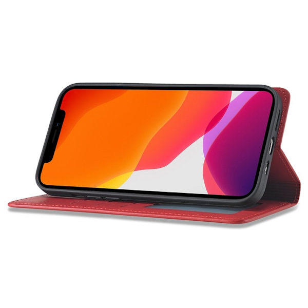 FORWENW iPhone 13 mini Plånboksfodral Konstläder - Röd