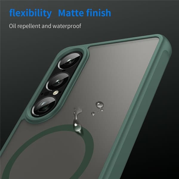 Mobilskal till Sony Xperia 1 VII MagSafe MagSafe Shockproof - Grön Grön