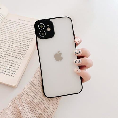 Milky Silicone Flexible Translucent Skal Galaxy A22 4G - Svart Black