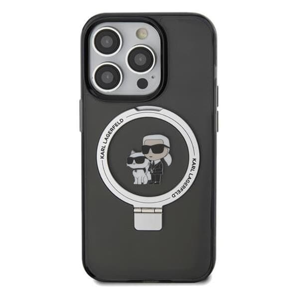 Karl Lagerfeld Mobilskal till iPhone 13 Pro Max MagSafe Ringställ Svart