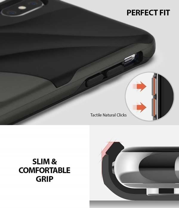 Ringke Wave Skal till Apple iPhone XS Max - Metallic Chrome Svart