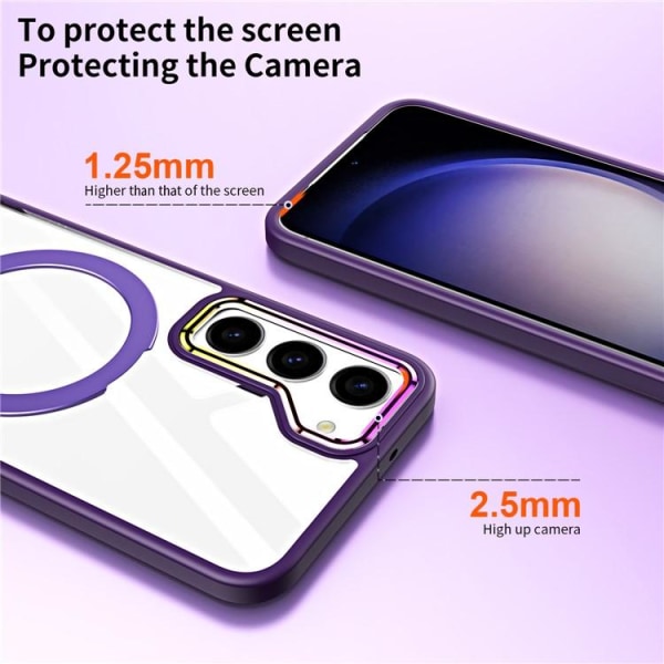 Galaxy S23 Mobile Case Magsafe Kickstand Magneettinen - Tummansininen