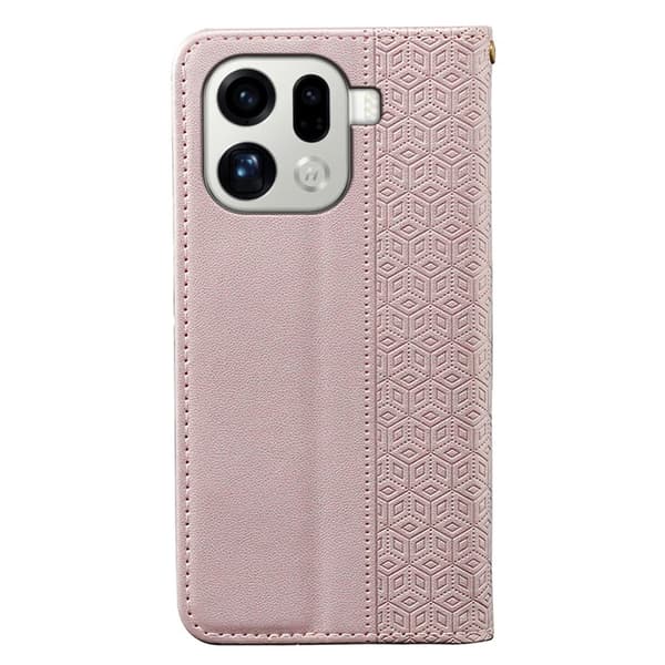 Oppo Find X9 Pro 5G Plånboksfodral Konstläder - Roséguld
