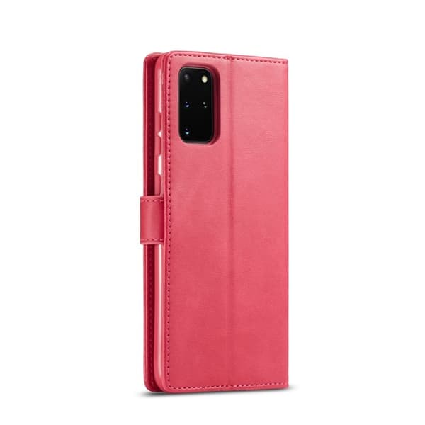LC.IMEEKE Leather Stand Plånboksfodral för Samsung Galaxy S20 Plus - Rosa