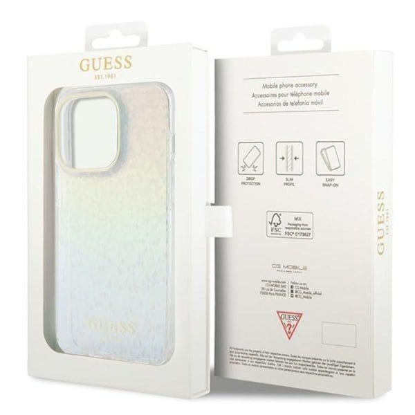 Guess iPhone 15 Pro Mobilskal IML Mirror Disco Iridescent