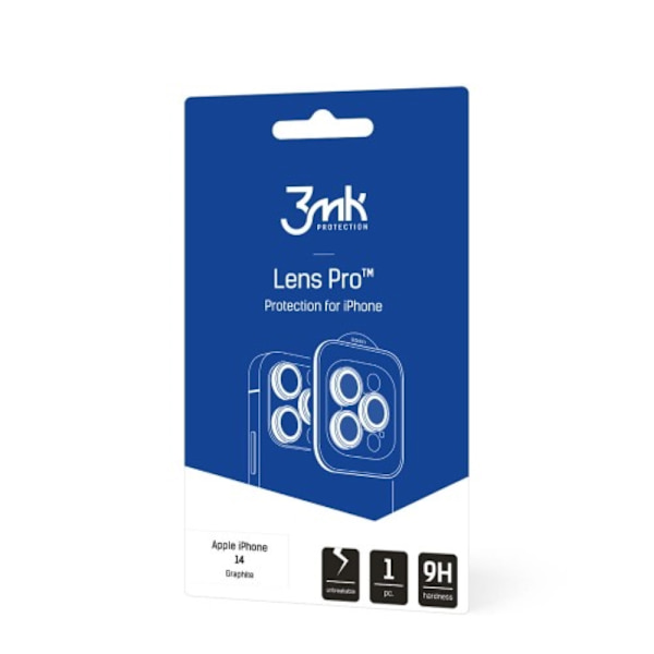 3mk iPhone 14 Plus/Pro Max - Grafit   Kameralinskydd Transparent