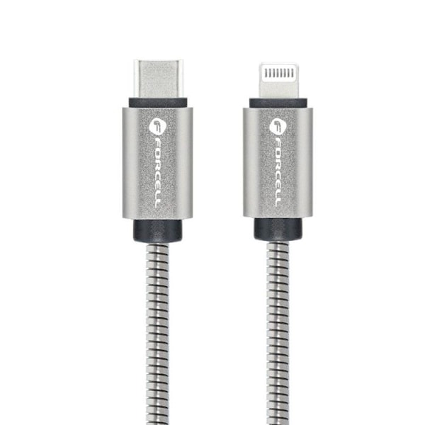 Forcell USB-C til Lightning Kabel C236 1m - Sølv Silver