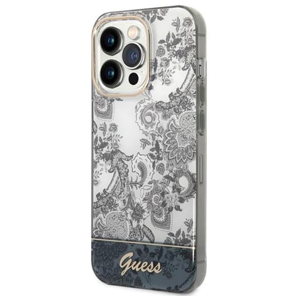 GUESS iPhone 14 Pro Max Skal Porcelain Collection - Harmaa Grå