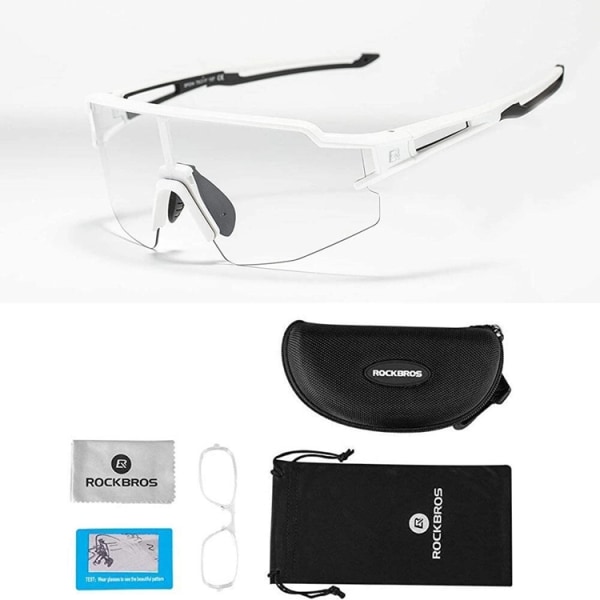 Rockbros photochromic UV400 Cykelglasögon - Vit