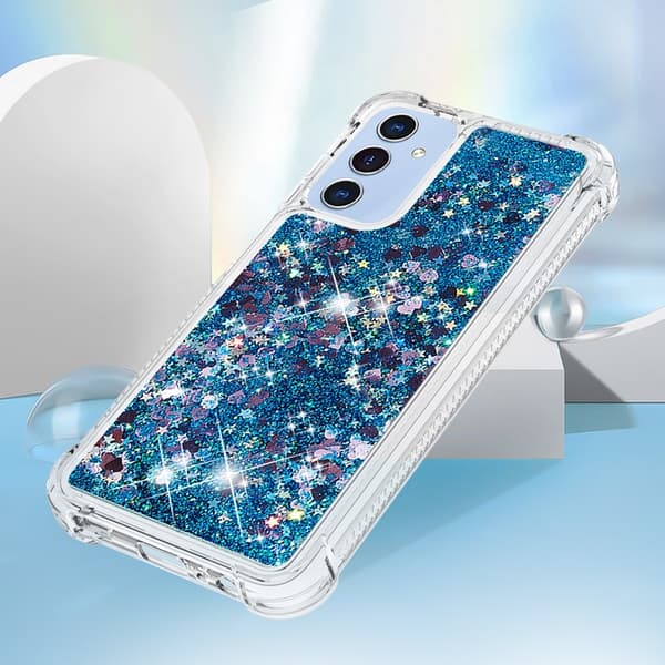 Mobilskal till Galaxy A17/A26 Glitter Quicksand TPU - Blå Blå