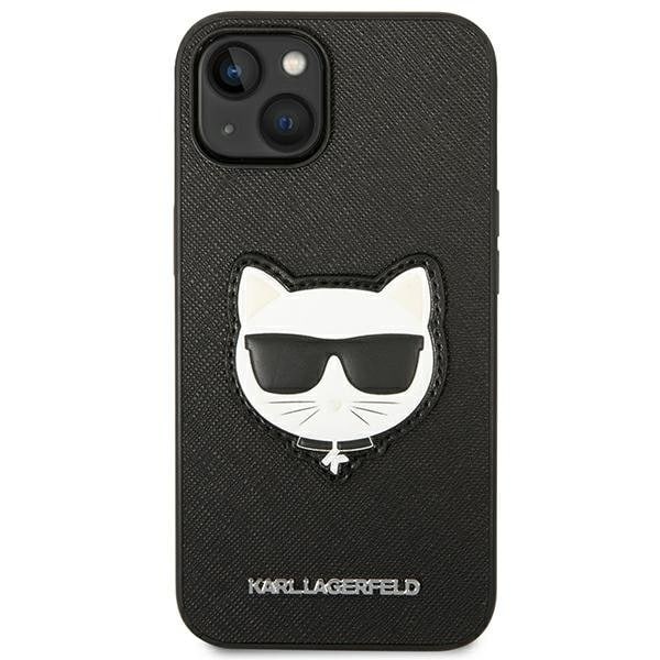 Karl Lagerfeld iPhone 14 Plus Skal Saffiano Choupette Head Patch - Svart Svart