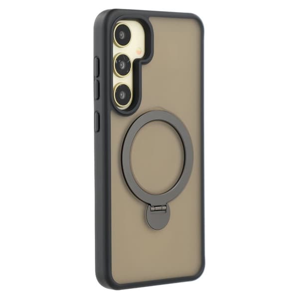 Mobilskal för Samsung Galaxy S26 Magnetiskt Ring Kickstand TPU + PC - Svart