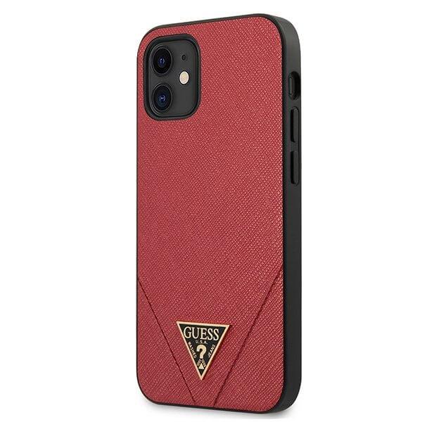 Guess cover til iPhone 12 Mini Saffiano Rød Red