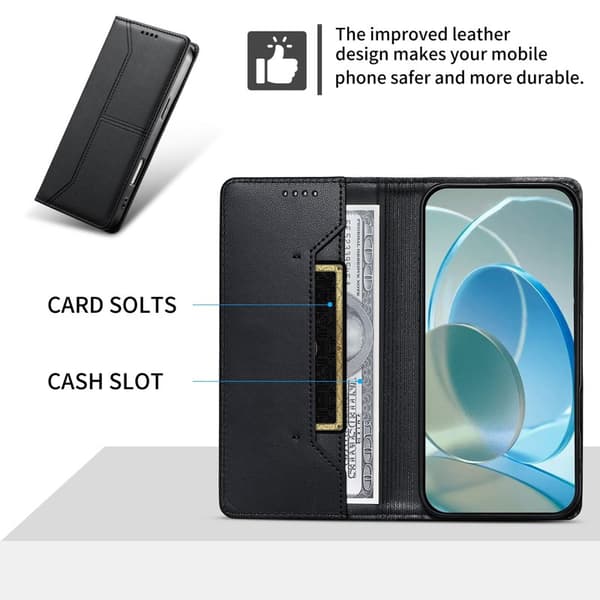 Plånboksfodral för Samsung Galaxy S26 Ultra Ställfunktion Konstläder - Svart