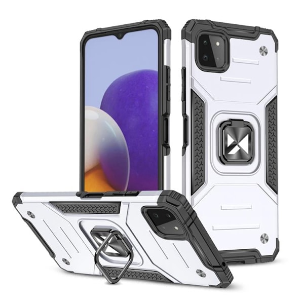 Wozinsky Ring Armor Mobilskal Galaxy A22 - Sølv Silver
