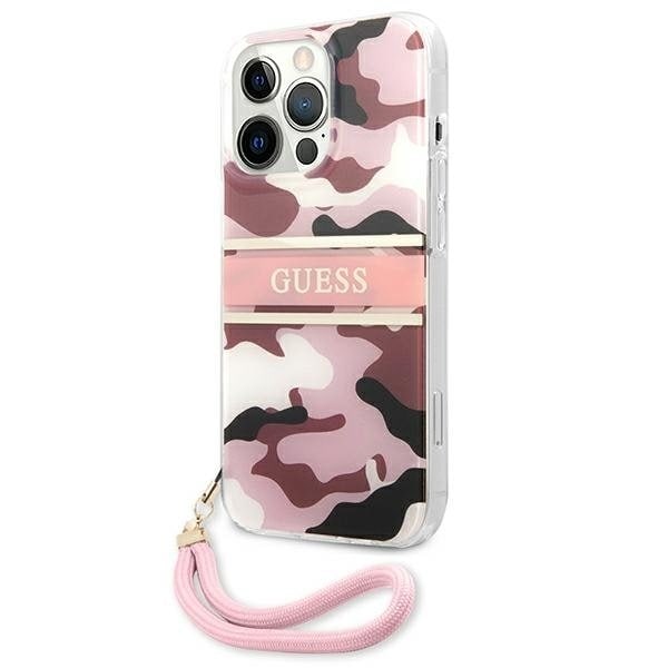Guess Camo Strap Collection Skal iPhone 13 Pro Max - Rosa Rosa