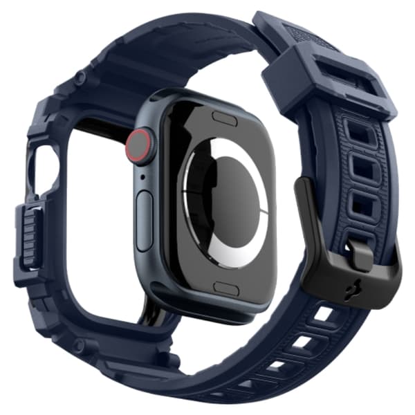 Spigen Apple Watch 10 (46mm) Armband Rugged Armor Pro - Marinblå Blå
