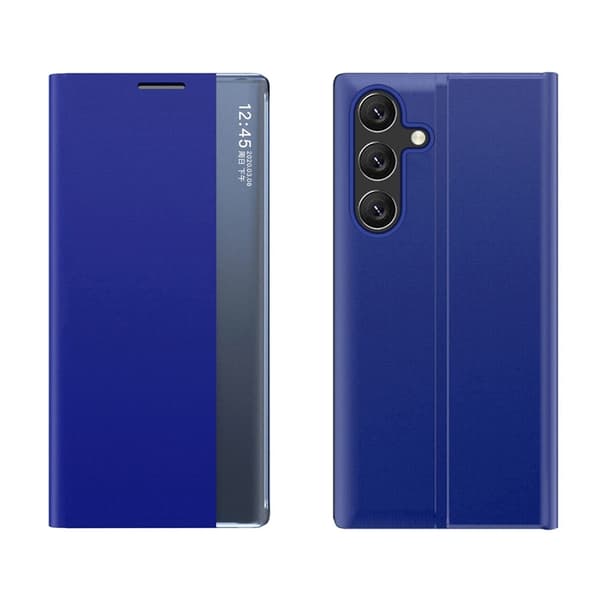 Galaxy A55 Fodral Sleep View med Flap - Blå Blå