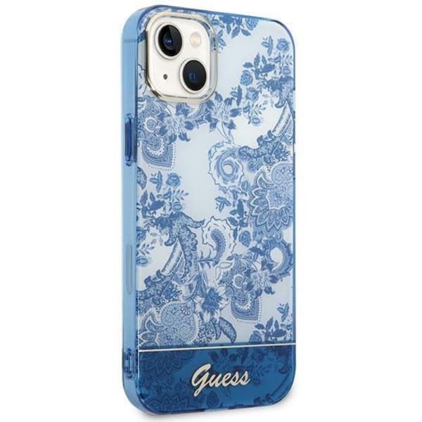 GUESS iPhone 14 Plus Skal Porcelain Collection - Blå Blå