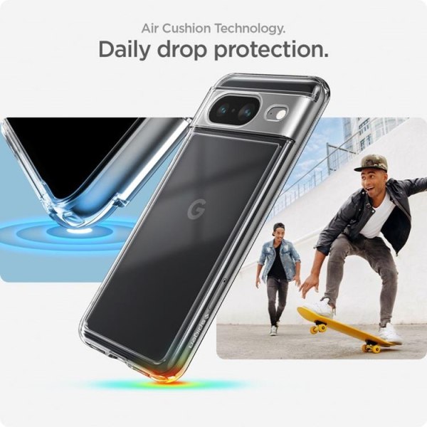 Spigen Google Pixel 8 -puhelimen kuori Ultra Hybird - Crystal Clear