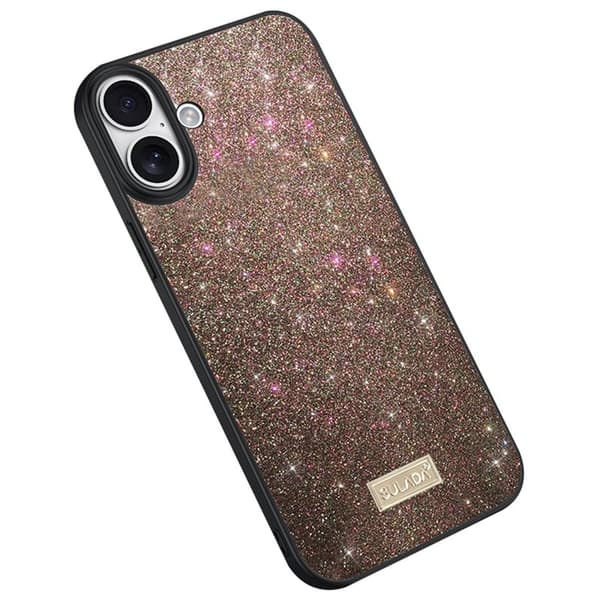 SULADA Mobilskal till iPhone 16 PU Läder + PC + TPU Glittrande Flerfärgad