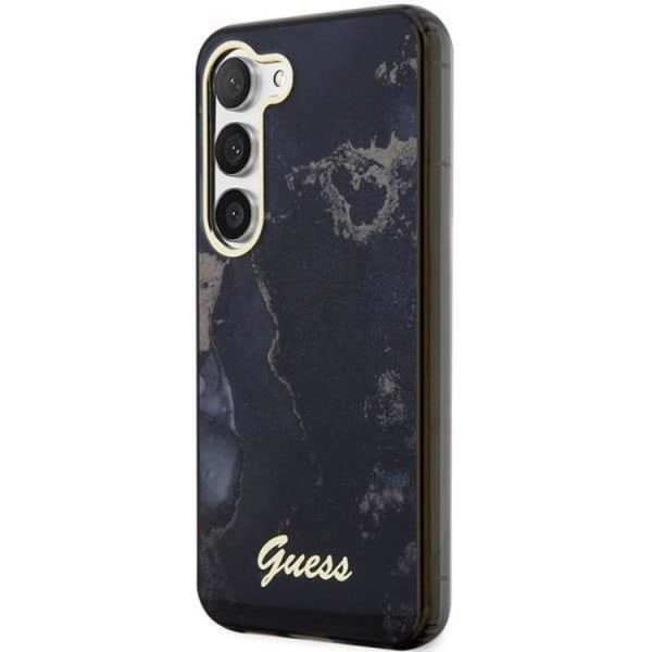 Guess Galaxy S23 Plus -puhelimen kuori Golden Marble Collection - Musta