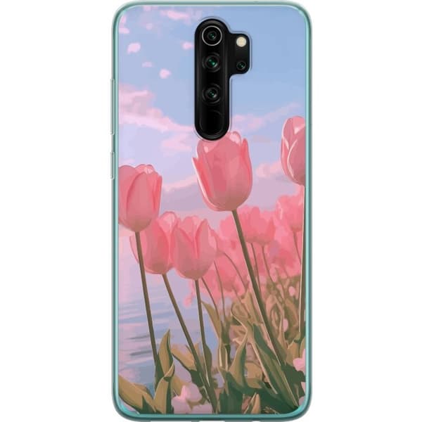 Mobilcover til Xiaomi Redmi Note 8 Pro med lyserøde tulipaner