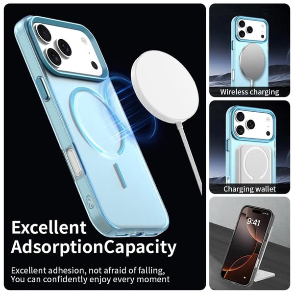 Mobilskal till iPhone 17 Pro MagSafe C-shaped Candy Color - Blå Blå