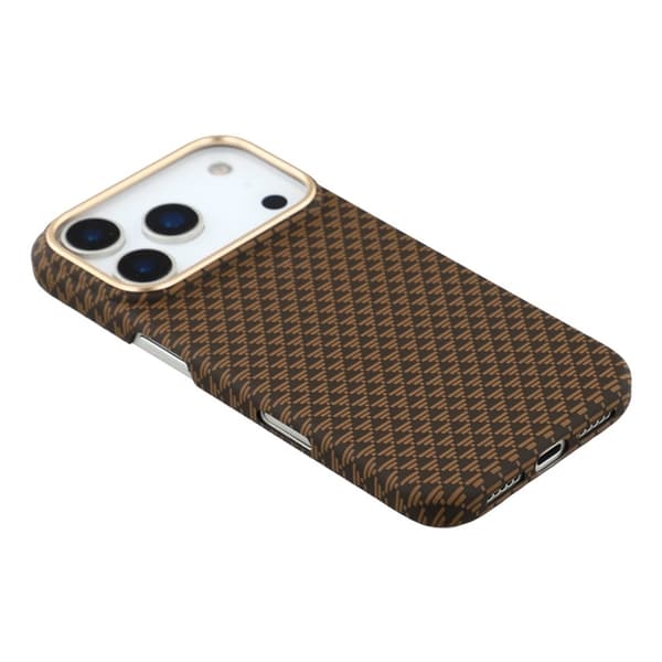 Mobilskal till iPhone 17 Pro Max MagSafe Carbon Fiber Guld