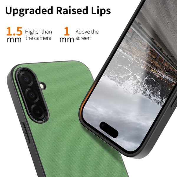 Mobilskal för Samsung Galaxy S26 Plus Magnetiskt Konstläder + TPU - Grön