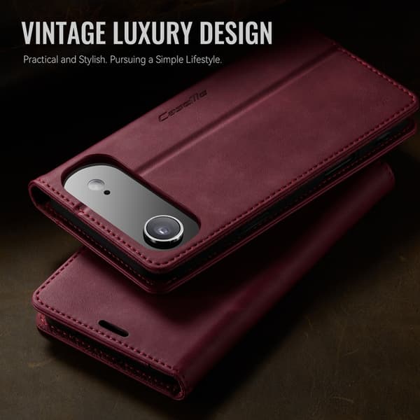 Caseme iPhone Air Plånboksfodral RFID-Skydd 033 - Röd Röd