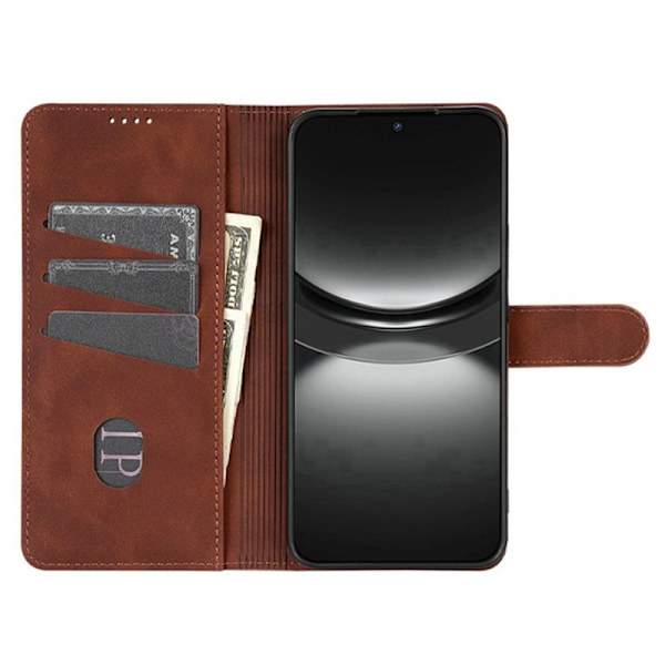 AZNS iPhone 16e Plånboksfodral Konstläder - Brun