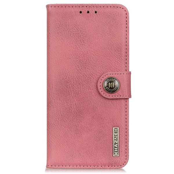 KHAZNEH kuvioitu lompakkokotelo Galaxy A13 4G - vaaleanpunainen