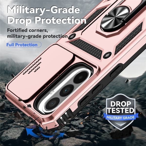 Mobilskal till Galaxy A36/A56 Kickstand PC + TPU - Roséguld Roséguld