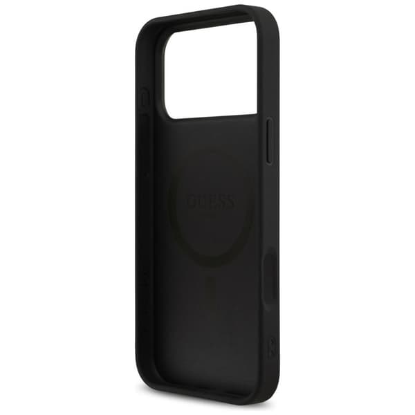 Guess telefontaske til iPhone 17 Pro Max MagSafe 4G trykte striber - sort Svart