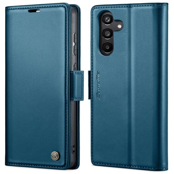 CASEME Plånboksfodral Konstläder för Samsung Galaxy A35 5G - Blå