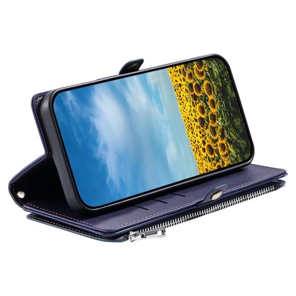 Mobilskal till Samsung Galaxy S26 Edge TPU + KonstLäder - Blå
