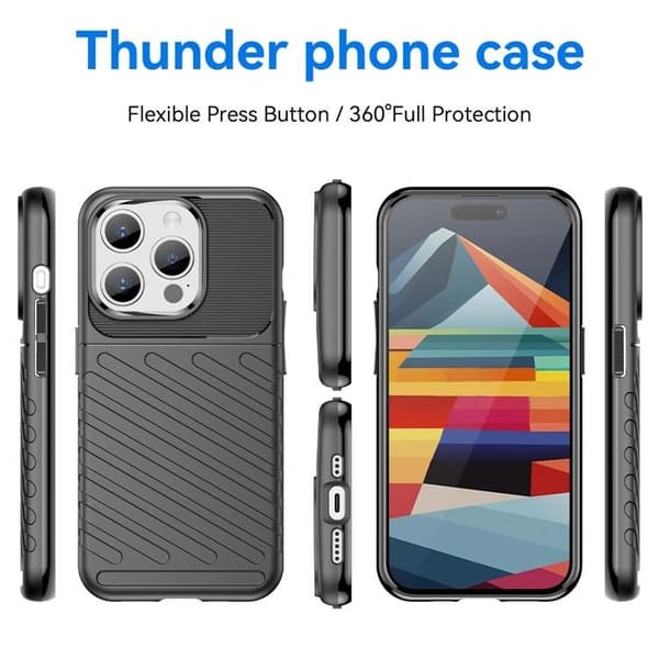 iPhone 15 Pro Max -puhelinkotelo Twill Thunder - musta Black