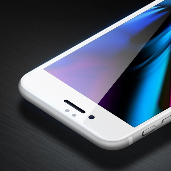 [1-PACK] Härdat Glas Skärmskydd iPhone 8 Plus / iPhone 7 Plus - Vit Vit