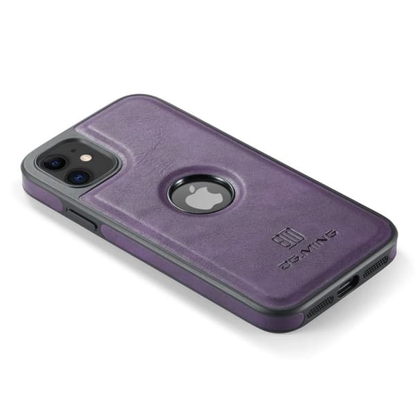 DG.MING Mobilskal till iPhone 11 PU Läder Coated PC+TPU - Lila