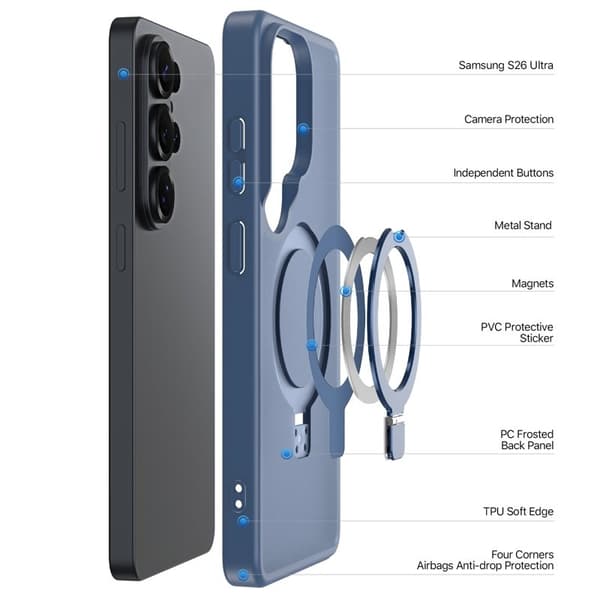 DUX DUCIS Mobilskal till Samsung Galaxy S26 Ultra PC TPU Matt - Blå