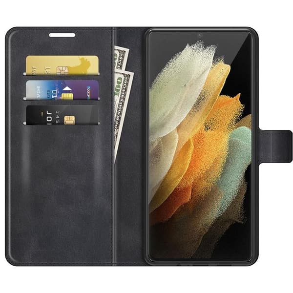 Flip Folio Fodral Galaxy S22 Plus - Svart Black