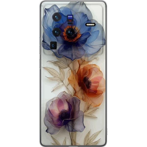 Mobilcover til vivo X80 Pro med Silke Blomster