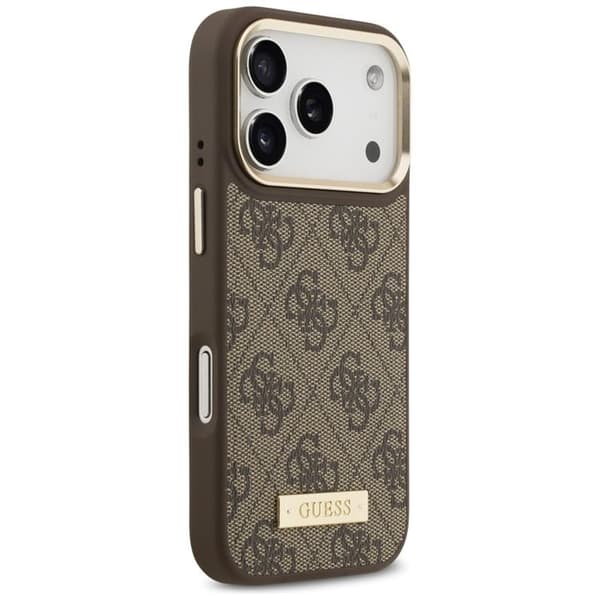Guess Mobilskal till iPhone 17 Pro MagSafe 4G Logo Plate - Brun Brun