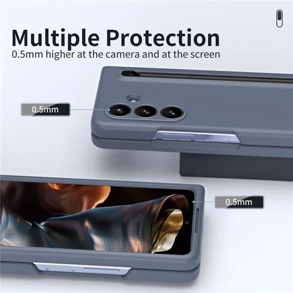 Mobilskal till Galaxy Z Fold 7 5G Med Stylus Hård PC - Grå Grå