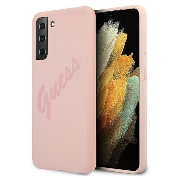 Guess Skal Galaxy S21 Plus Script Vintage - Pinkki Pink