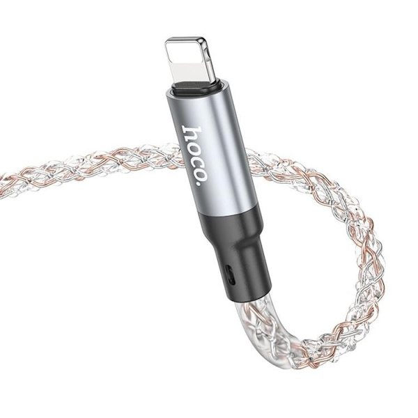 Hoco USB-A Till Lightning Kabel 2.4A 1m U112 - Grå